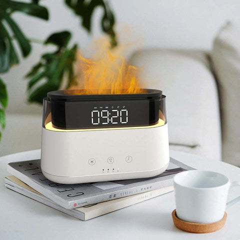 Flame Aroma Diffuser with Digital Clock
