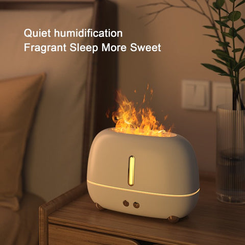 Flame Aroma Diffuser with 3 Colors Light
