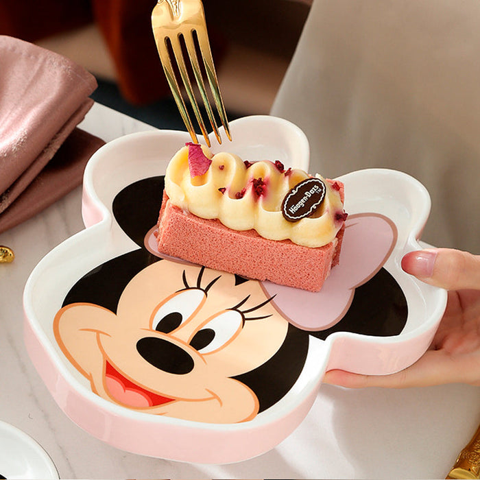 Mickey & Minnie Character-Shaped Plates