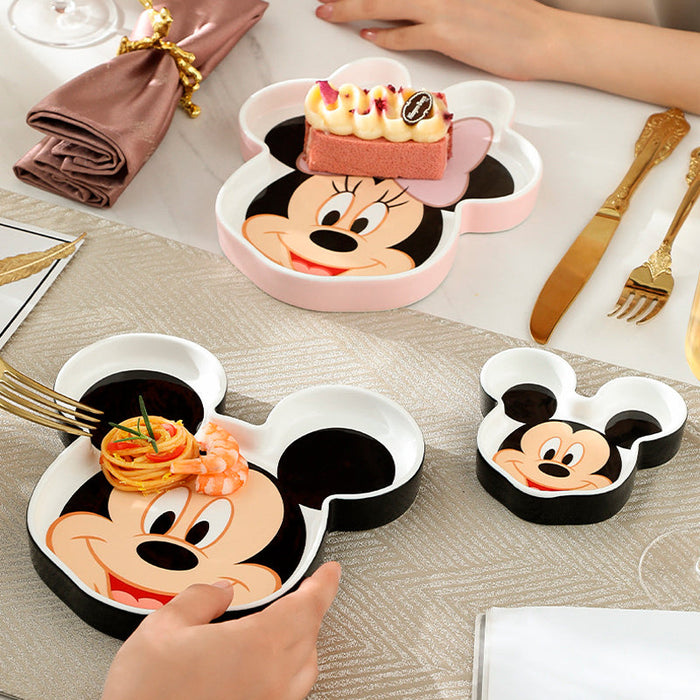 Mickey & Minnie Character-Shaped Plates