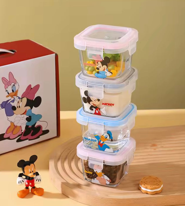 Disney Glass Food Container Set – 4pcs