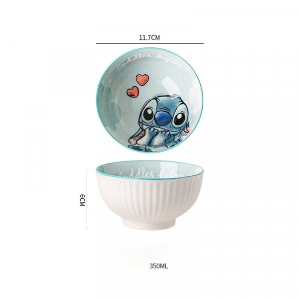 Disney Stitch Ceramic Bowl Set – 4pcs