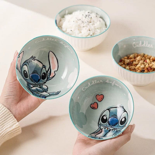 Disney Stitch Ceramic Bowl Set – 4pcs