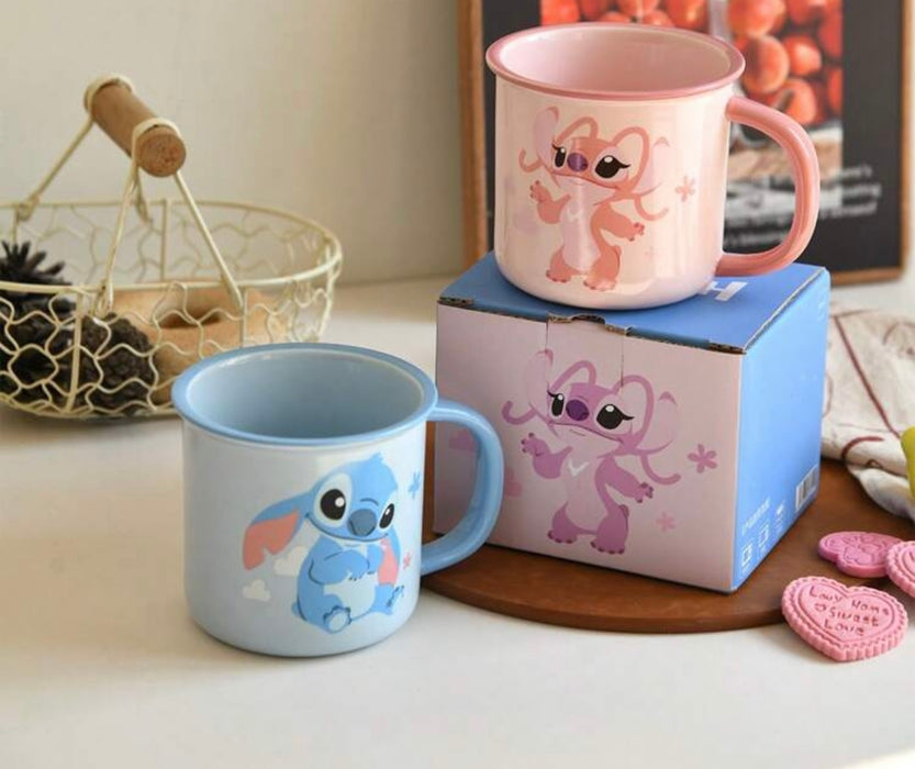 Disney Stitch & Angel Ceramic Mug – Pink or Blue