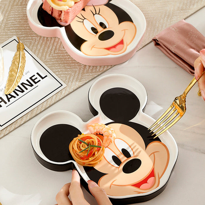 Mickey & Minnie Character-Shaped Plates