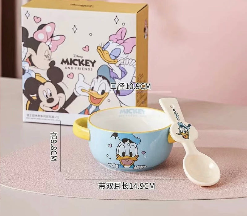 Mickey & Friends Ceramic Handle Bowl with spoons