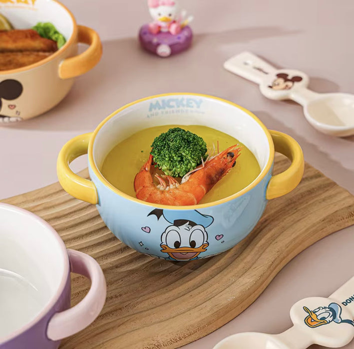 Mickey & Friends Ceramic Handle Bowl with spoons