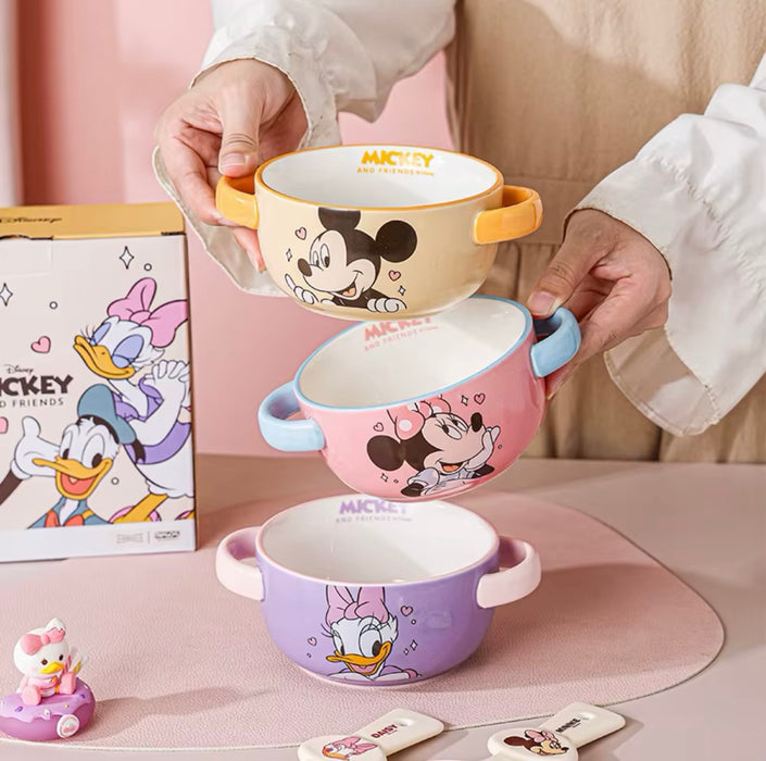 Mickey & Friends Ceramic Handle Bowl with spoons