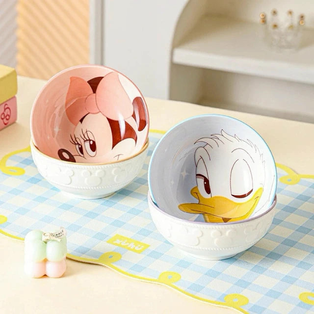 Disney Mickey & Friends Ceramic Bowl Set – 4 Pieces
