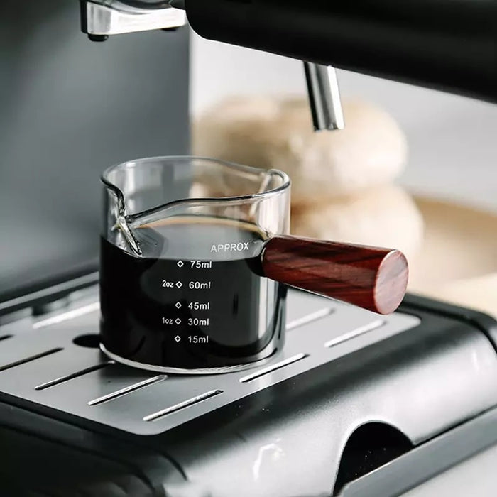 Single & Double Spout Mini Measuring Cup with Wooden Handle